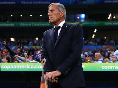 Óscar Washington Tabárez, durante la Copa América 2019 en Brasil.