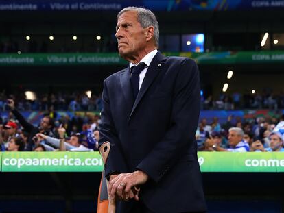 Óscar Washington Tabárez, durante la Copa América 2019 en Brasil.