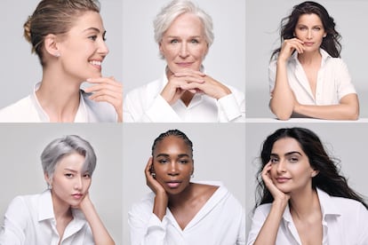 Las embajadoras de la nueva gama Capture: Rosamund Pike, Glenn Close, Laetitia Casta, Xin Liu, Venus Williams y Sonam Kapoor.