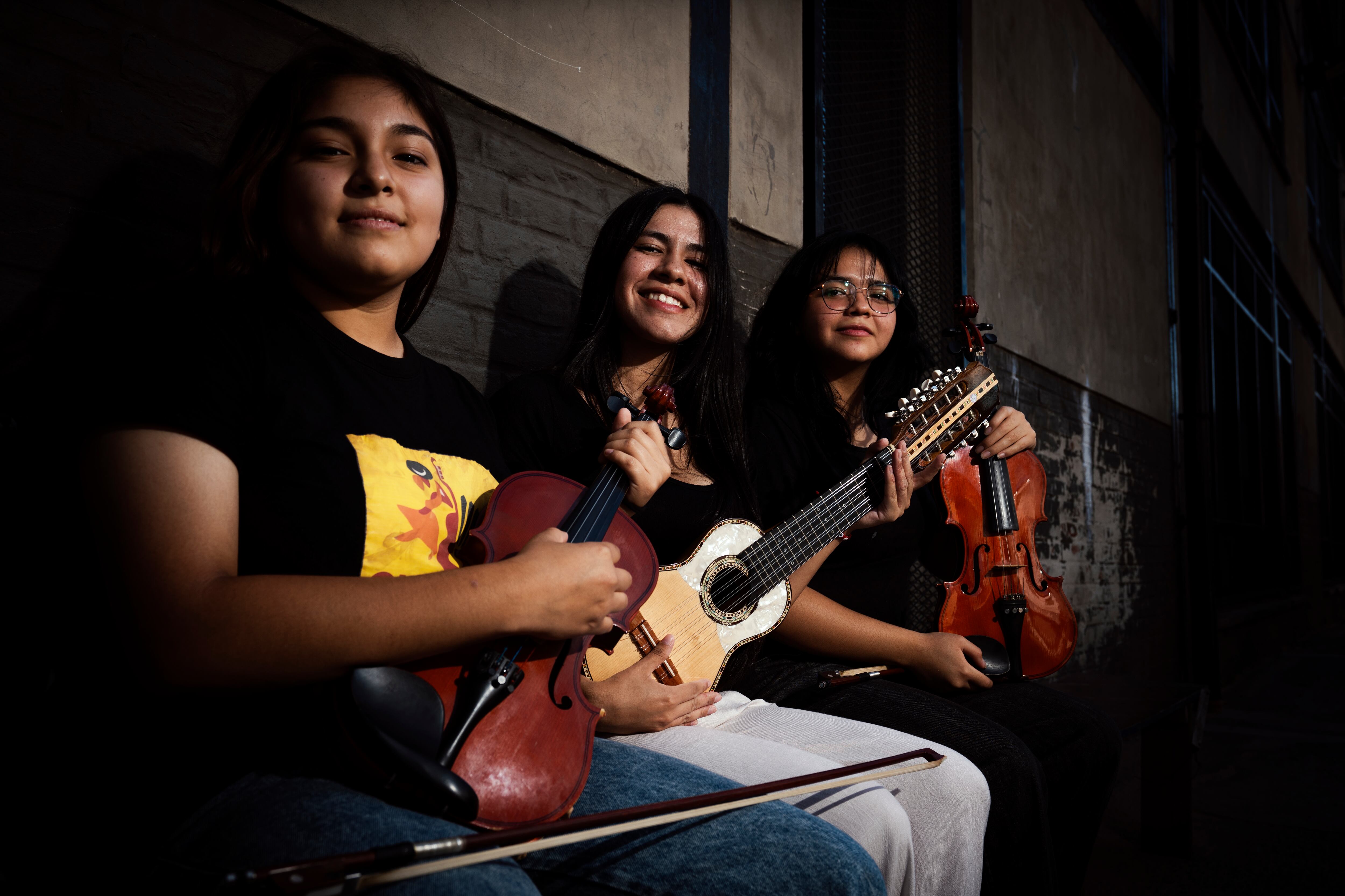 Selene Peralta, Belinda García y Joselin Quiñones.