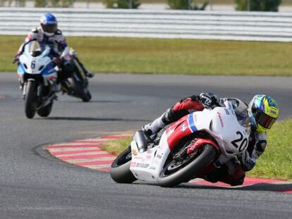 El campió canadenc Jodi Christie, en la pista de New Jersey.