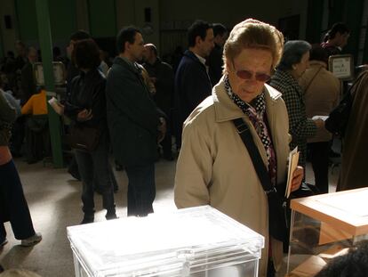 Colegio electoral en Madrid en marzo de 2008.