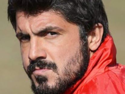 Gattuso, en febrero de 2013 con el Sion.