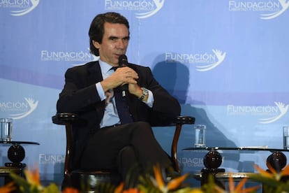 José María Aznar, en un foro sobre partidos celebrado en Guatemala.