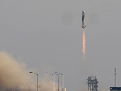 Lanzamiento del cohete New Shepard de Blue Origin.