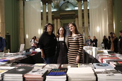 Almudena Grandes, Marta Sanz y Gabriela Ybarra, tres de las protagonistas de la jornada de ayer del Festival E&ntilde;e. 
 