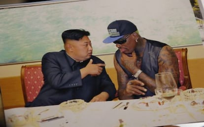 Kim Jong-un, con Dennis Rodman.
