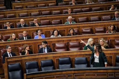 La ministra de Igualdad, Irene Montero, en el Congreso de los Diputados, el 29 de noviembre.