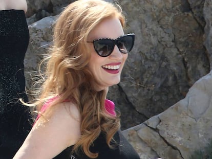Jessica Chastain llegando al festival de Cannes, en mayo de este año.