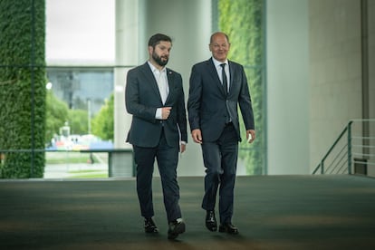 Gabriel Boric y Olaf Scholz en Berlín