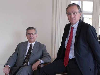 Rafael Suñol, vicepresidente ejecutivo, y Manel Albanell, director de Catalana d'Iniciatives.