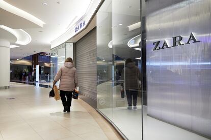 Una tienda en Moscú de Zara, que dejó Rusia como consecuencia de la guerra en Ucrania.