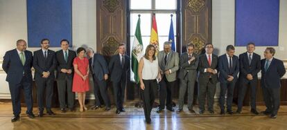 D&iacute;az y Ram&iacute;rez de Arellano, con los rectores de las diez universidades p&uacute;blicas andaluzas.