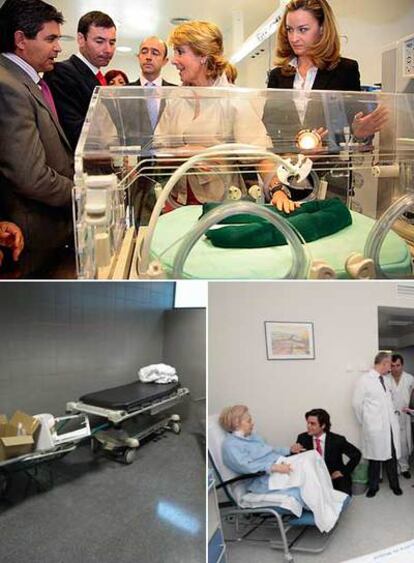 Seis instantáneas que resumen la apertura de los ocho nuevos hospitales: inauguraciones falsas, obras, triunfalismo, improvisación, publicidad y polémica.