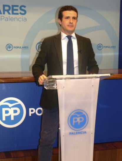 Pablo Casado, en rueda de prensa el pasado 25 de diciembre.