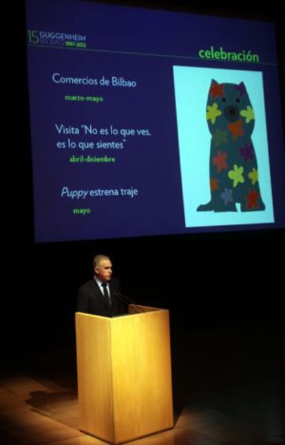 Juan Ignacio Vidarte presenta el programa conmemorativo del 15º aniversario del Guggenheim.