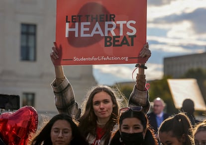 Manifestantes contra el aborto, frente al Tribunal Supremo de EE UU, en una foto de archivo.