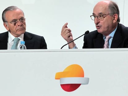 Isidre Fainé, expresidente de Caixabak, y Antoni Brufau, presidente de Repsol.