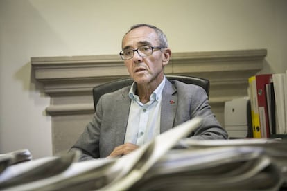 Joan Coscubiela, portaveu de Catalunya Sí que es Pot, durant l'entrevista.