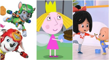 'La patrulla canina', 'El pequeño reino de Ben y Holly' y 'Cleo y Cuquín'.