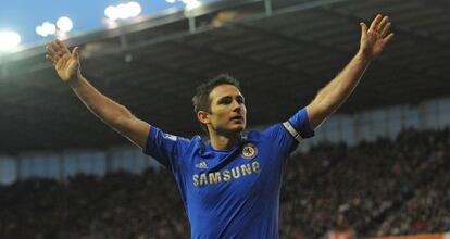 Lampard celebra un gol con el Chelsea.