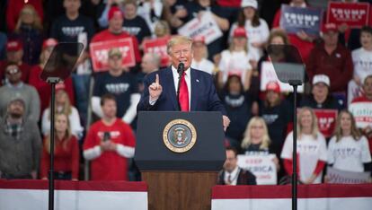 El presidente Donald Trump, en un acto de campaña en Pensilvania, el pasado 10 de diciembre.