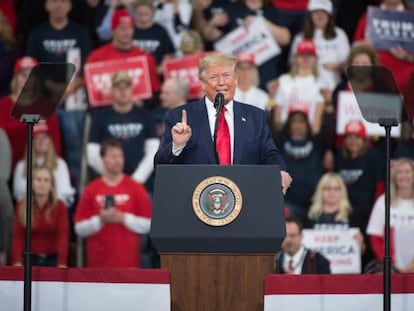 El presidente Donald Trump, en un acto de campaña en Pensilvania, el pasado 10 de diciembre.
