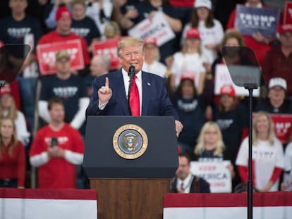 El presidente Donald Trump, en un acto de campaña en Pensilvania, el pasado 10 de diciembre.