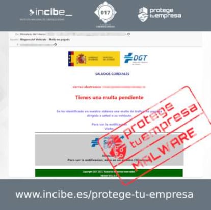 Campaña por email que suplanta a la DGT