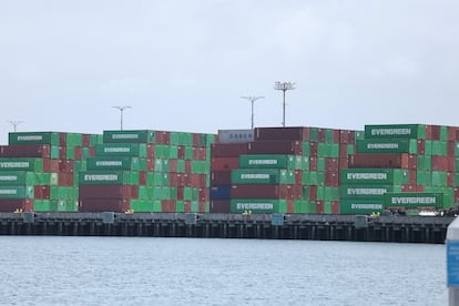 Contenedores en el Puerto de Los Ángeles, en San Pedro (California), en mayo pasado.
