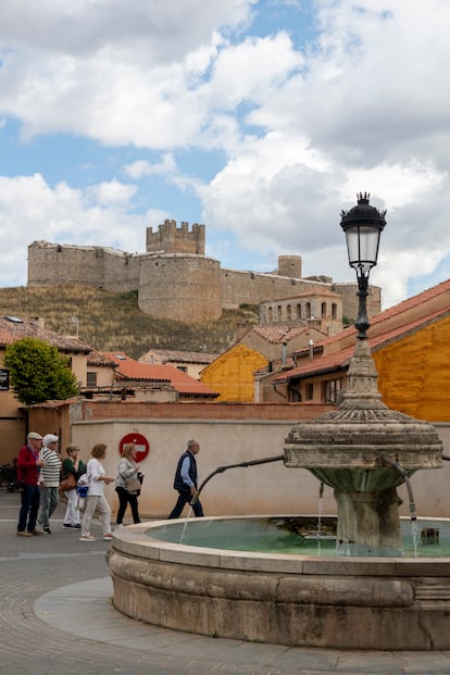 Imagen del castillo medieval de Berlanga, desde el centro del municipio.