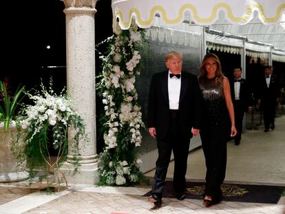 El matrimonio Trump el pasado fin de año en una fiesta en Mar-a-Lago.