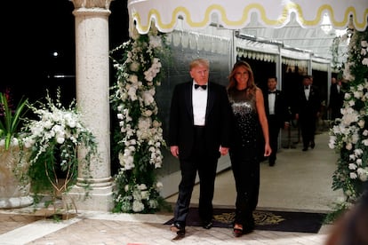 El matrimonio Trump el pasado fin de año en una fiesta en Mar-a-Lago.