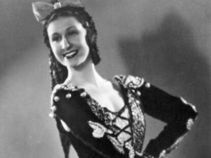 Mar&iacute;a de &Aacute;vila interpretando las &#039;Goyescas&#039; de Granados en el Liceo de Barcelona, hacia 1940. 