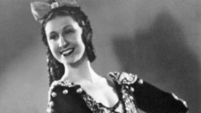 Mar&iacute;a de &Aacute;vila interpretando las &#039;Goyescas&#039; de Granados en el Liceo de Barcelona, hacia 1940. 