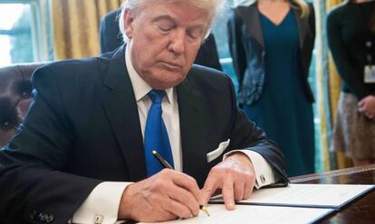 Donald Trump, en el Despacho Oval.