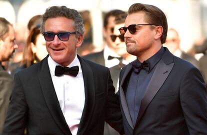 Alejandro Agag y Leonardo DiCaprio este jueves en Cannes.