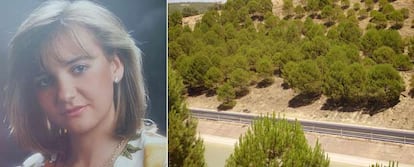 Casta Castrillo tenía 31 años y trabajaba como graduada social en el Ayuntamiento de Puente Genil. A la derecha, vista desde el camino del canal donde sucedieron los hechos en una tarde de julio de 1995. En primer término, el canal del río Genil; más al fondo, la carretera hacia Montalbán.