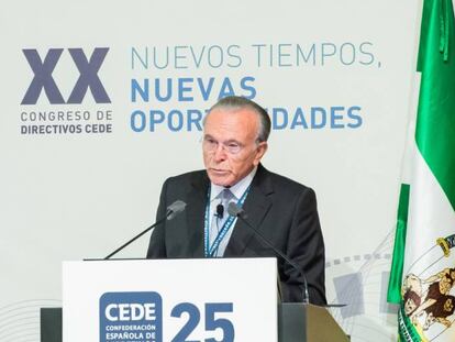 Isidro Fainé, durante la clausura del XX Congreso Directivos CEDE.