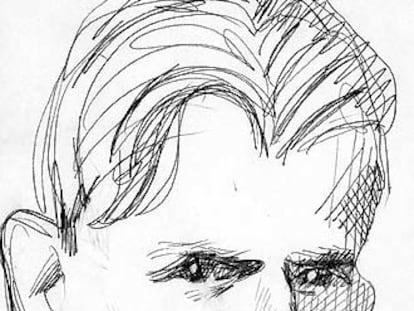 Retrato del escritor Mijaíl Bulgákov visto por Tullio Pericoli.