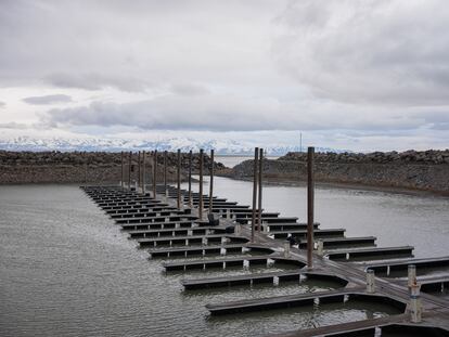 La marina de Isla Antílope está en desuso desde hace aproximadamente una década.