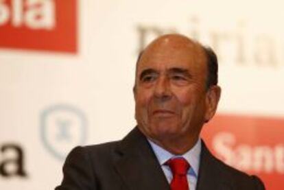 El presidente del banco Santander, Emilio Bot&iacute;n. 