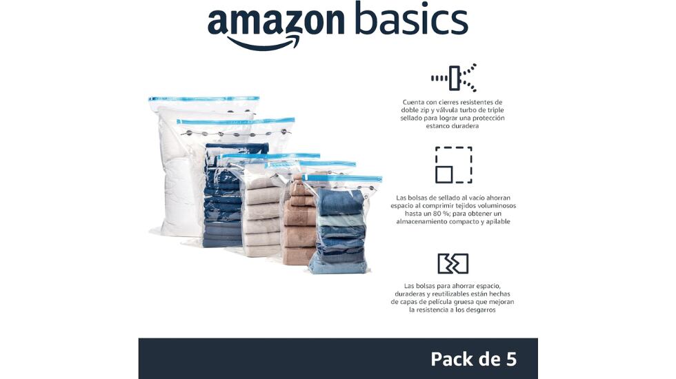 Estas bolsas para almacenamiento al vacío son reutilizables.