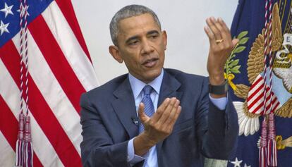 Barack Obama durante una entrevista en la Casa Blanca, Washington.