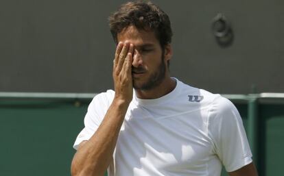 Feliciano, durante el partido contra Wawrinka.