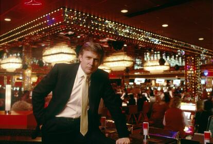 Trump en 1988 en uno de sus hoteles en Atlantic City, Nueva Jersey.