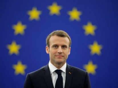 El presidente francés presenta en Estrasburgo su plan europeo ante un creciente escepticismo