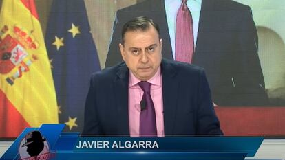 Javier Algarra, en una emisión de su programa en Distrito TV.
