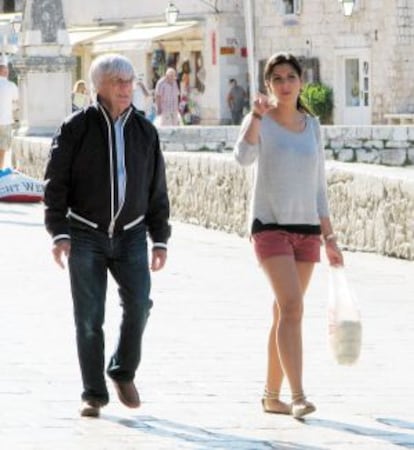 Bernie Ecclestone y Fabiana Flosi en Croacia en 2011