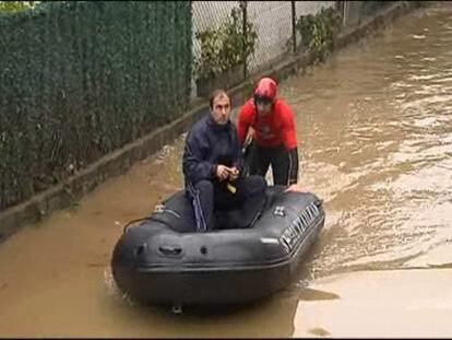 Un desaparecido por las inundaciones en Guipuzcoa